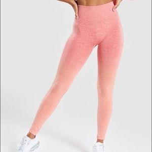 VGUC Gymshark Coral Ombré Seamless Leggings